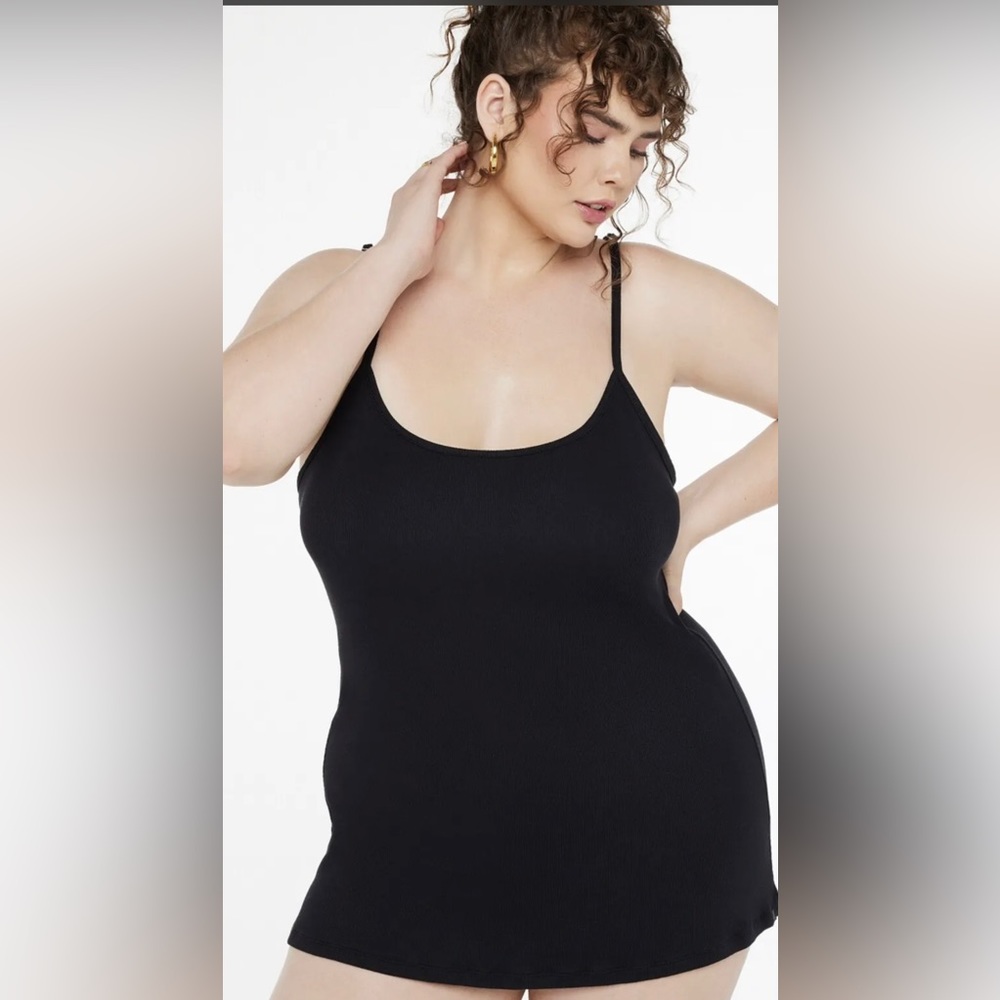 Savage X Fenty Womens Rib Xssentials Slip in Black Caviar Size 3X NWT